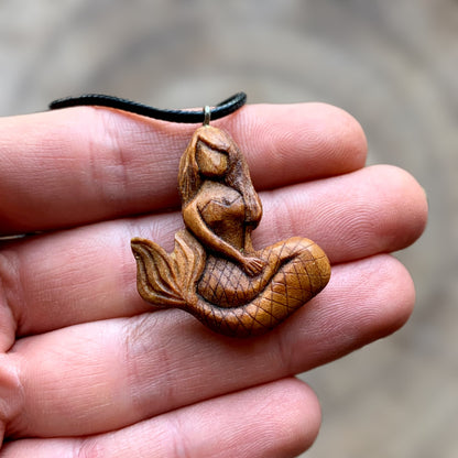 Siren Plum Wood Pendant