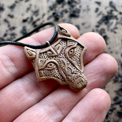 Fenrir Wolf Head Pendant