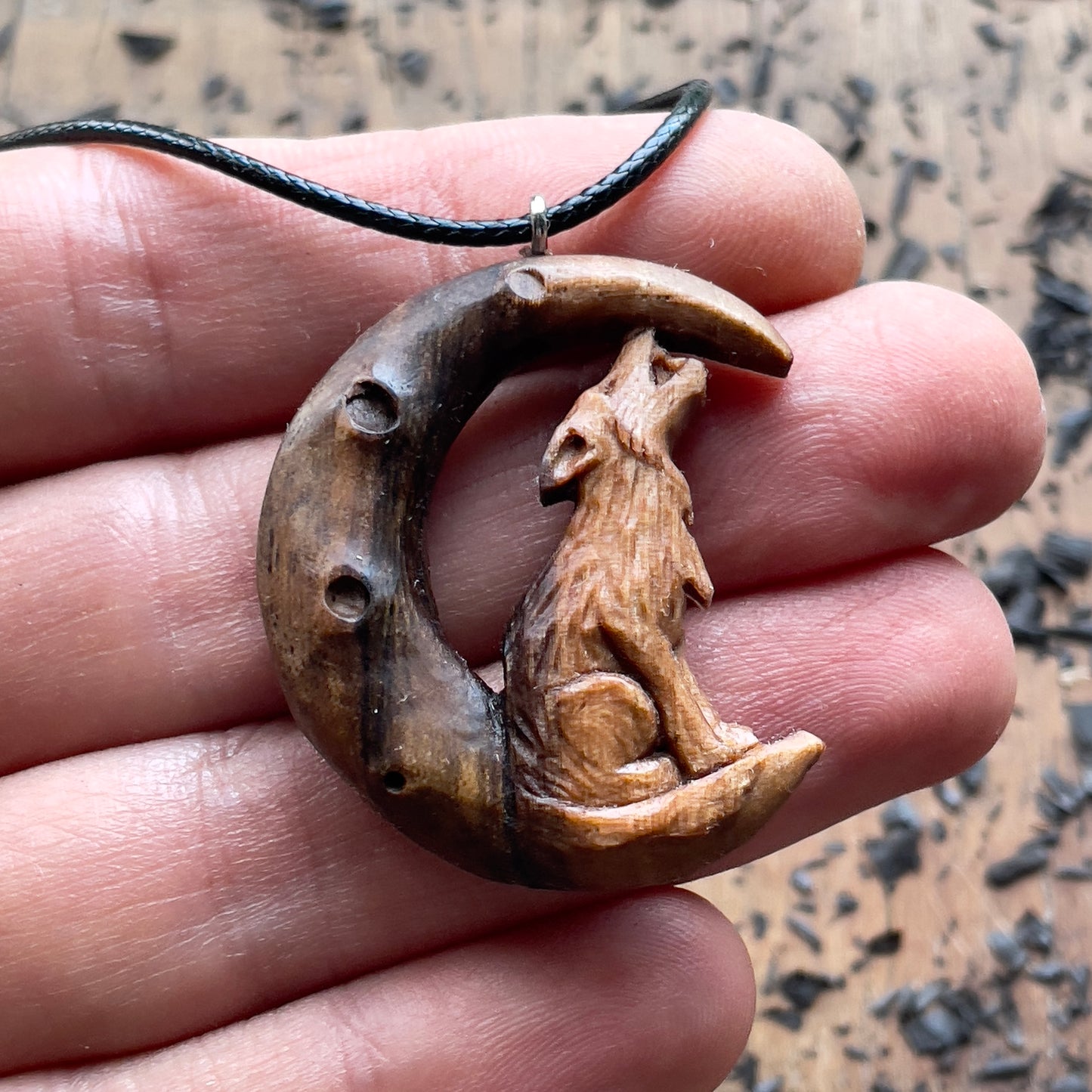 The Wolf And The Moon Pendant