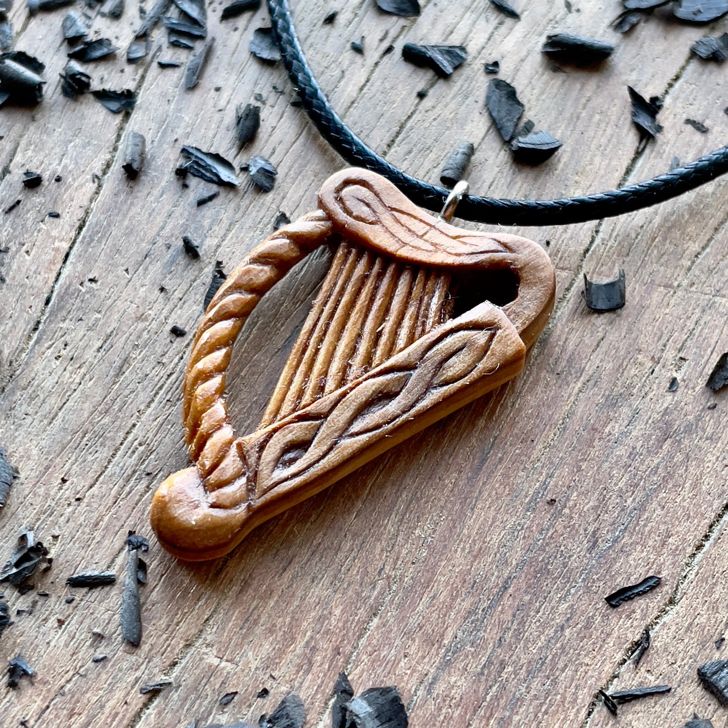Celtic Harp Pendant
