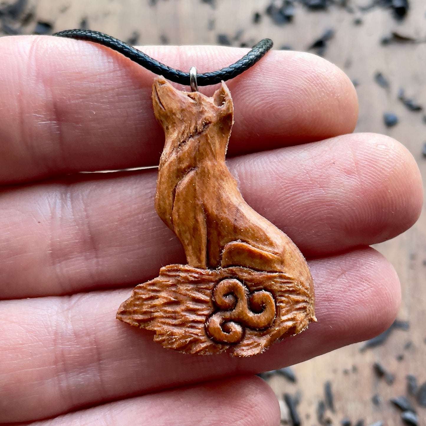Celtic Fox with Triskelion Pendant