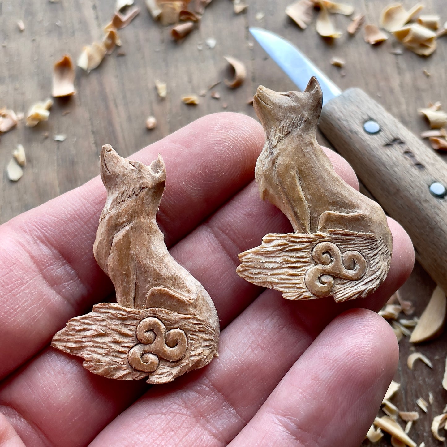 Celtic Fox with Triskelion Pendant