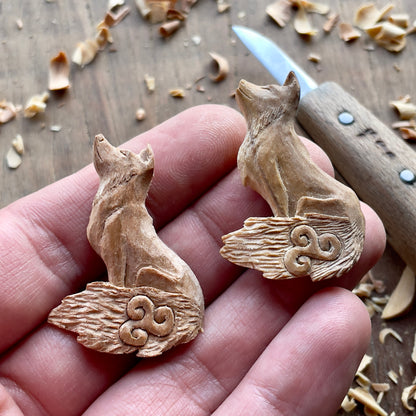 Celtic Fox with Triskelion Pendant