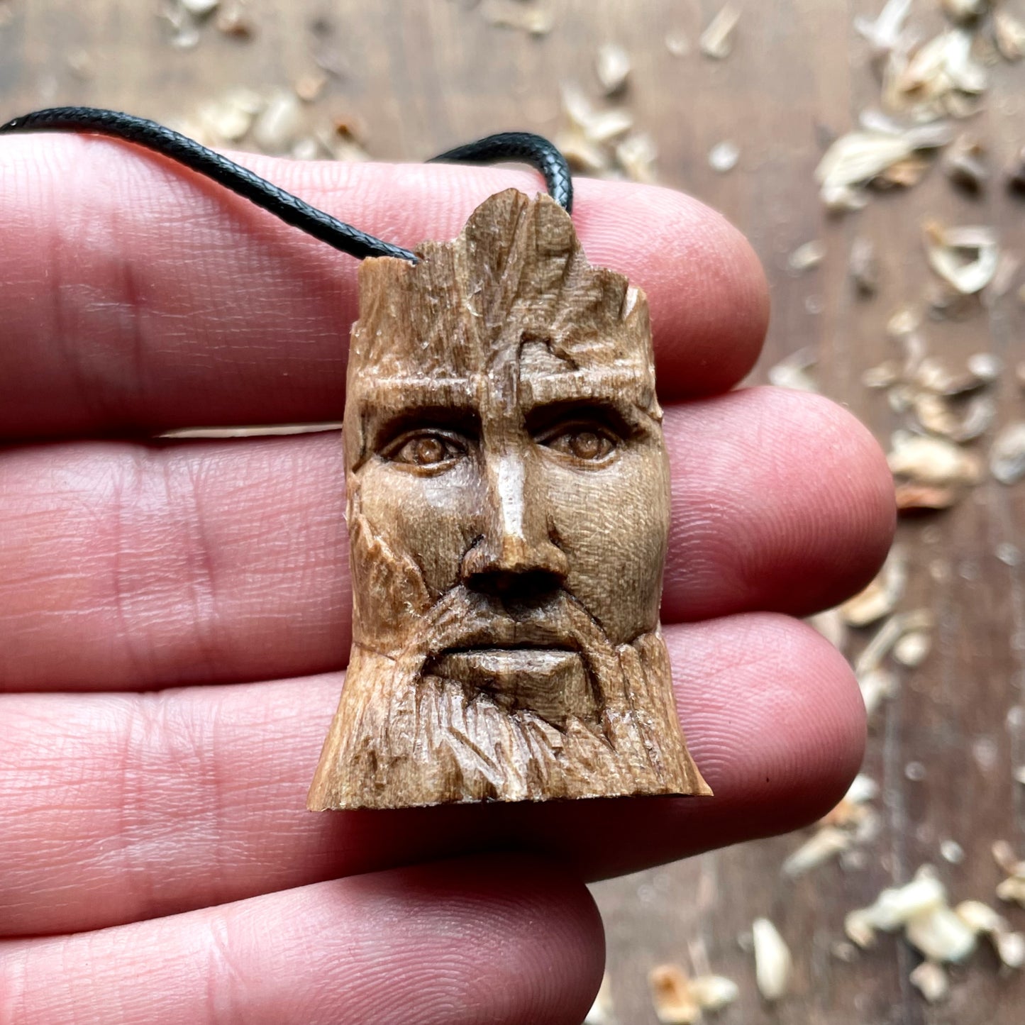 Wood Spirit Walnut Wood Pendant