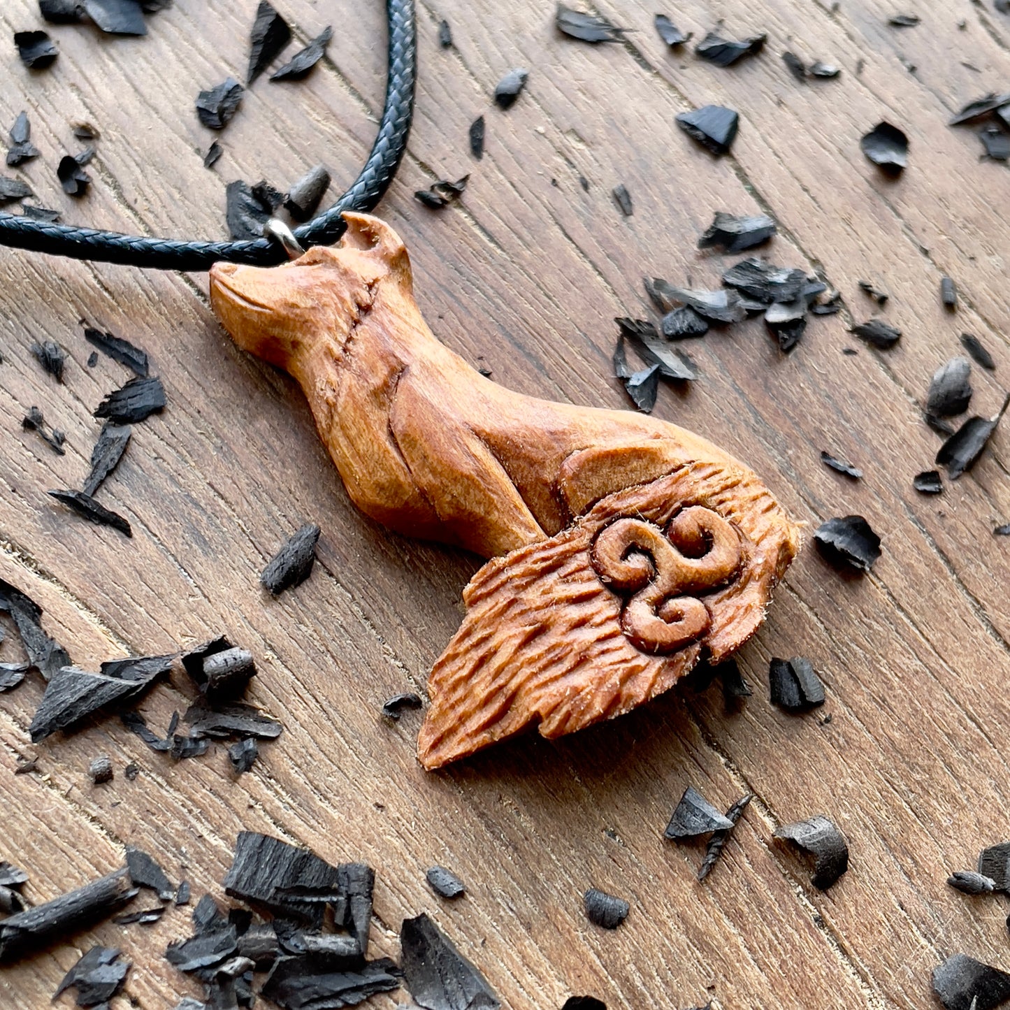 Celtic Fox with Triskelion Pendant