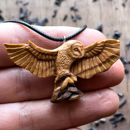 Flying Owl with Triquetra Pendant