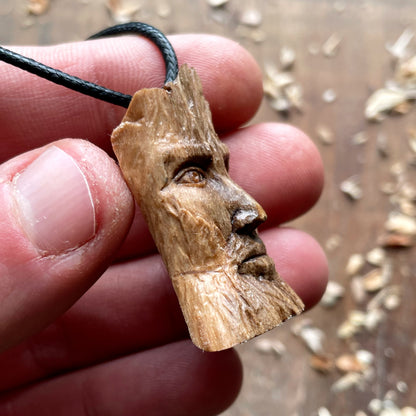 Wood Spirit Walnut Wood Pendant