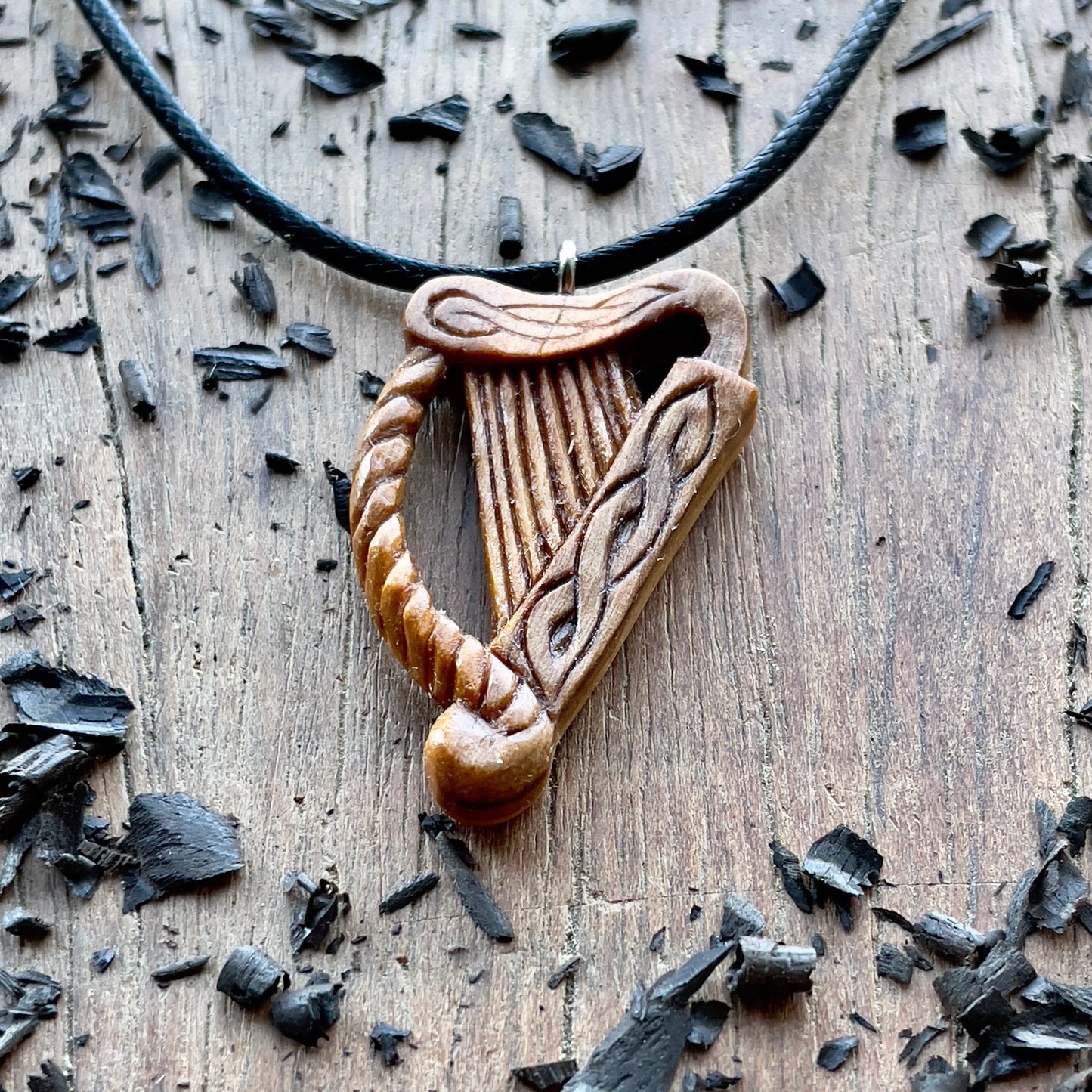 Celtic Harp Pendant