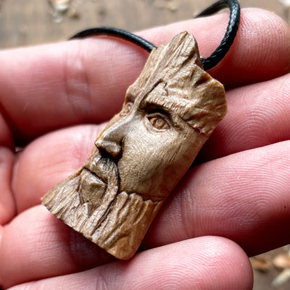 Wood Spirit Walnut Wood Pendant