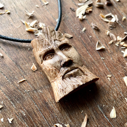 Wood Spirit Walnut Wood Pendant