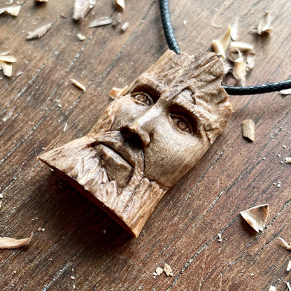 Wood Spirit Walnut Wood Pendant