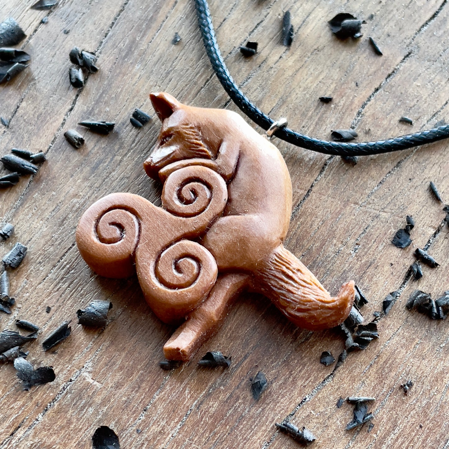Celtic Fox Pendant – Triskelion Design
