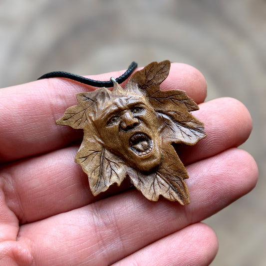 Maple’s Leaf Wood Spirit Pendant