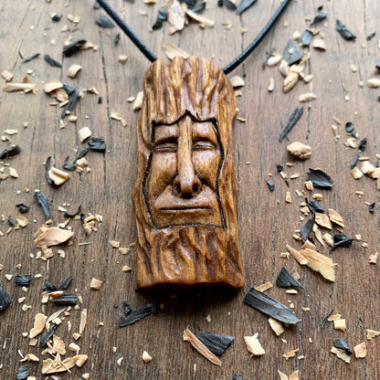 Wooden Spirit Walnut Wood Pendant