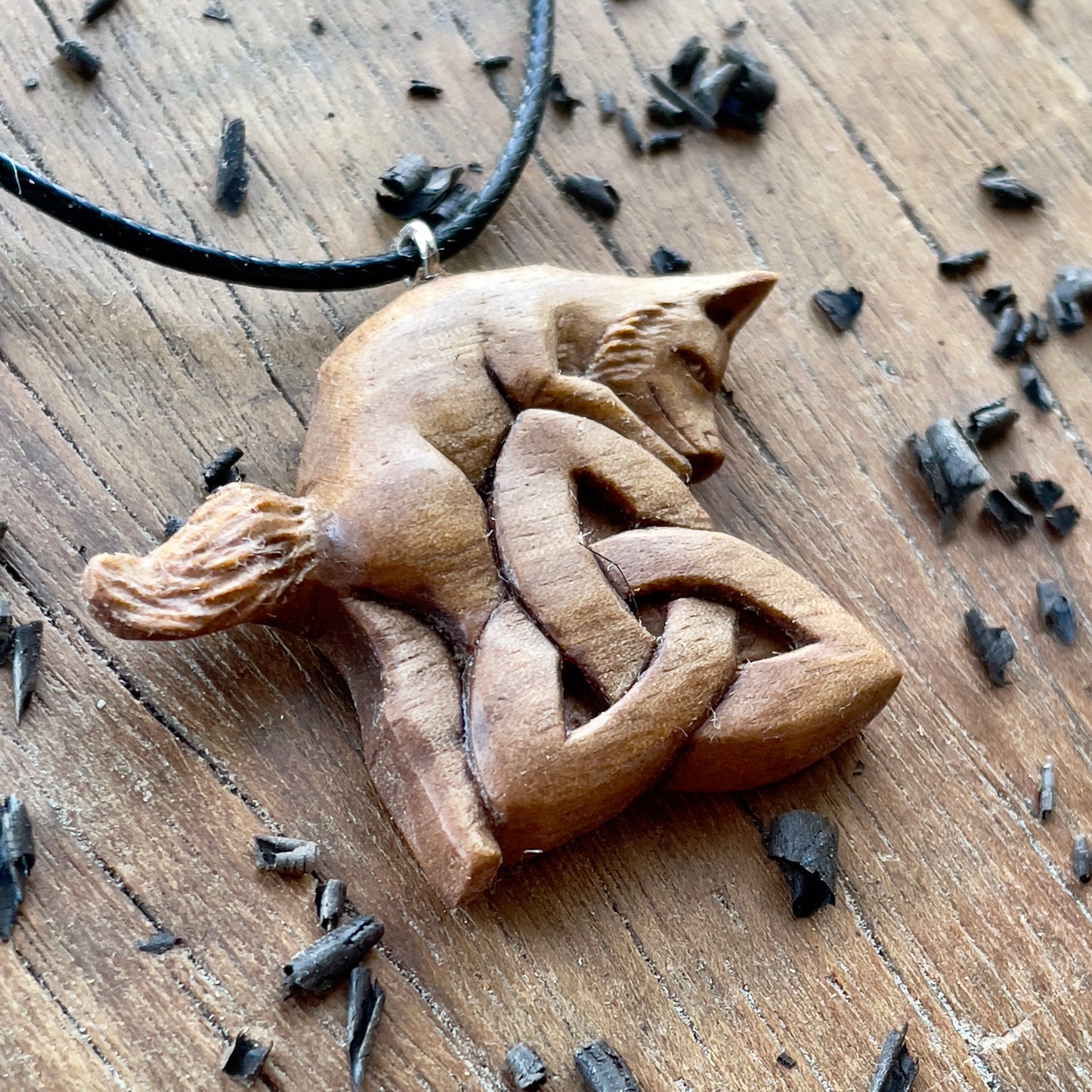 Celtic Fox Pendant – Triquetra Design