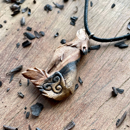 Wolf Pendant with Triskelion