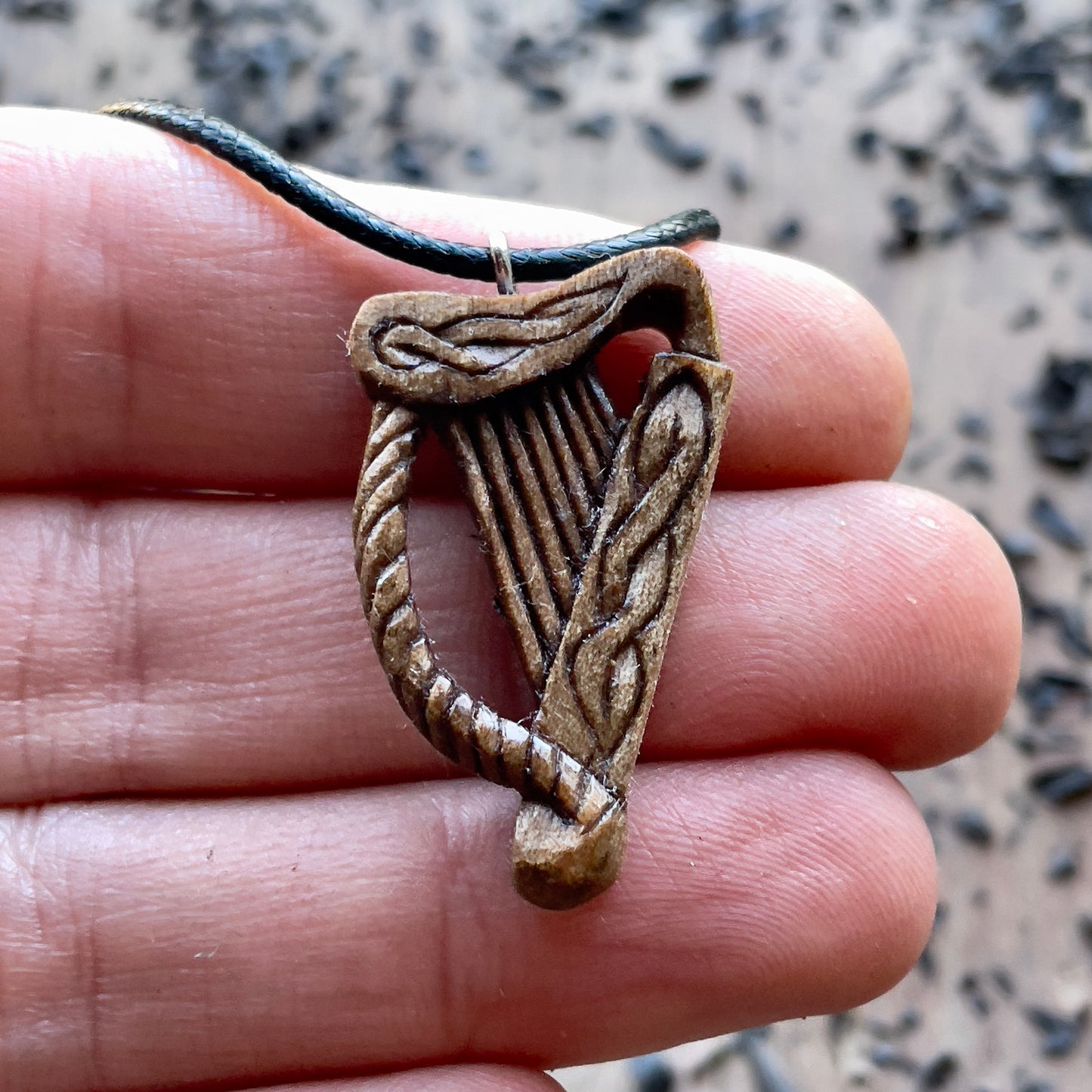 Celtic Harp Pendant