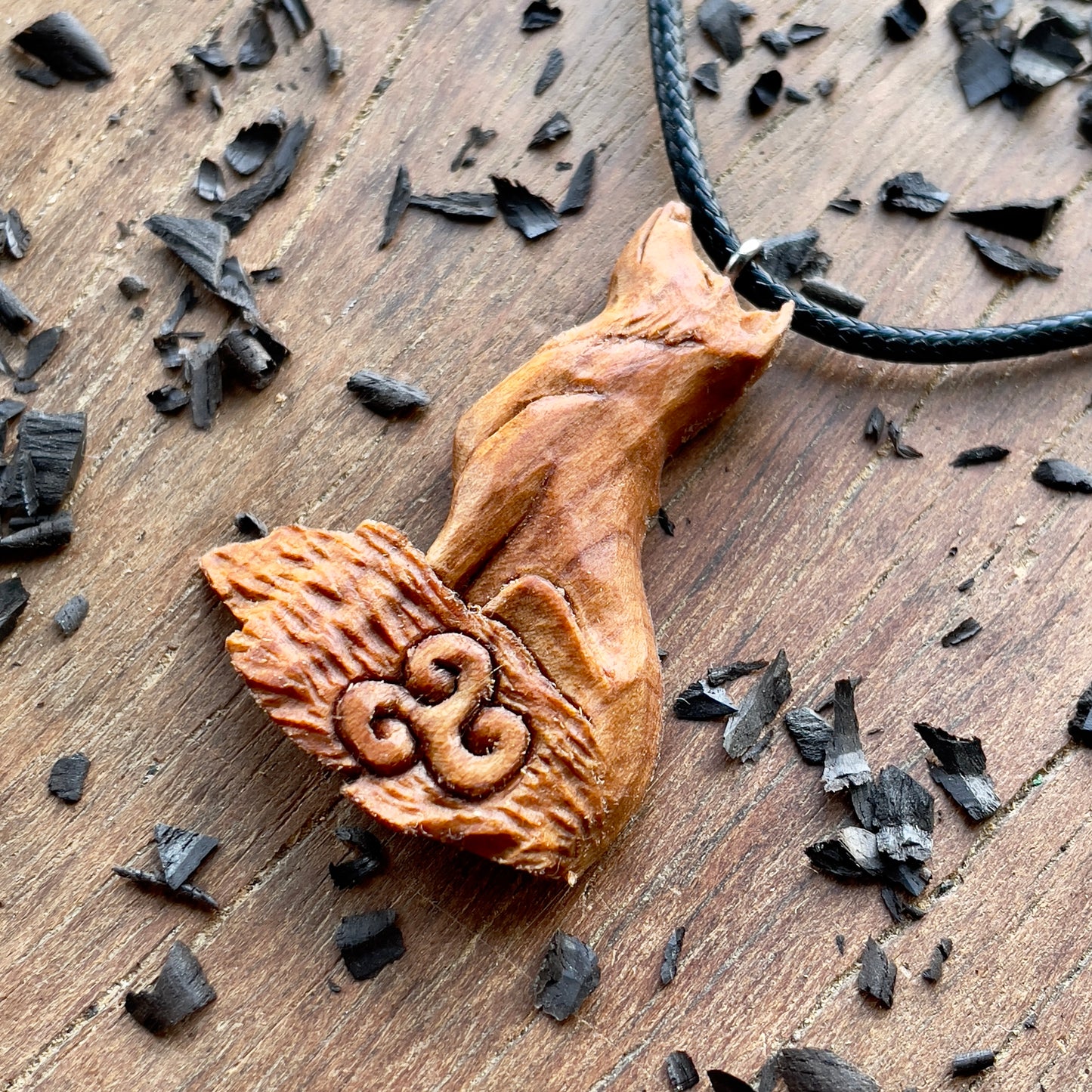 Celtic Fox with Triskelion Pendant
