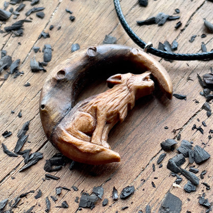 The Wolf And The Moon Pendant