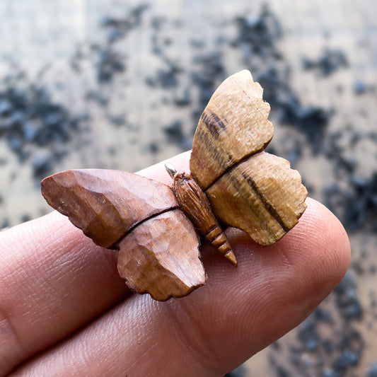 Butterfly Plum Wood Pendant