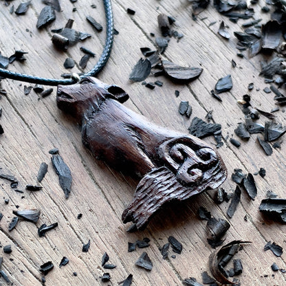 Wolf Pendant with Triskelion