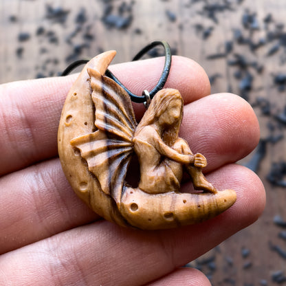 Fairy on The Moon Pendant