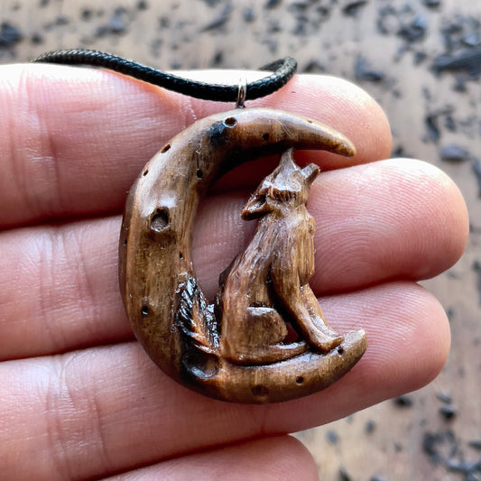 The Wolf And The Moon Pendant