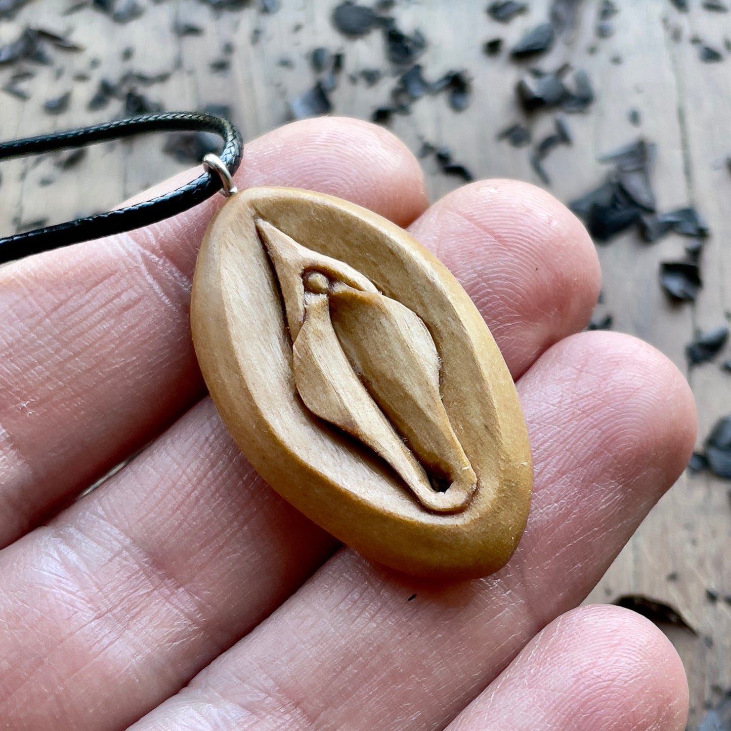 Vulva in Olive Wood
