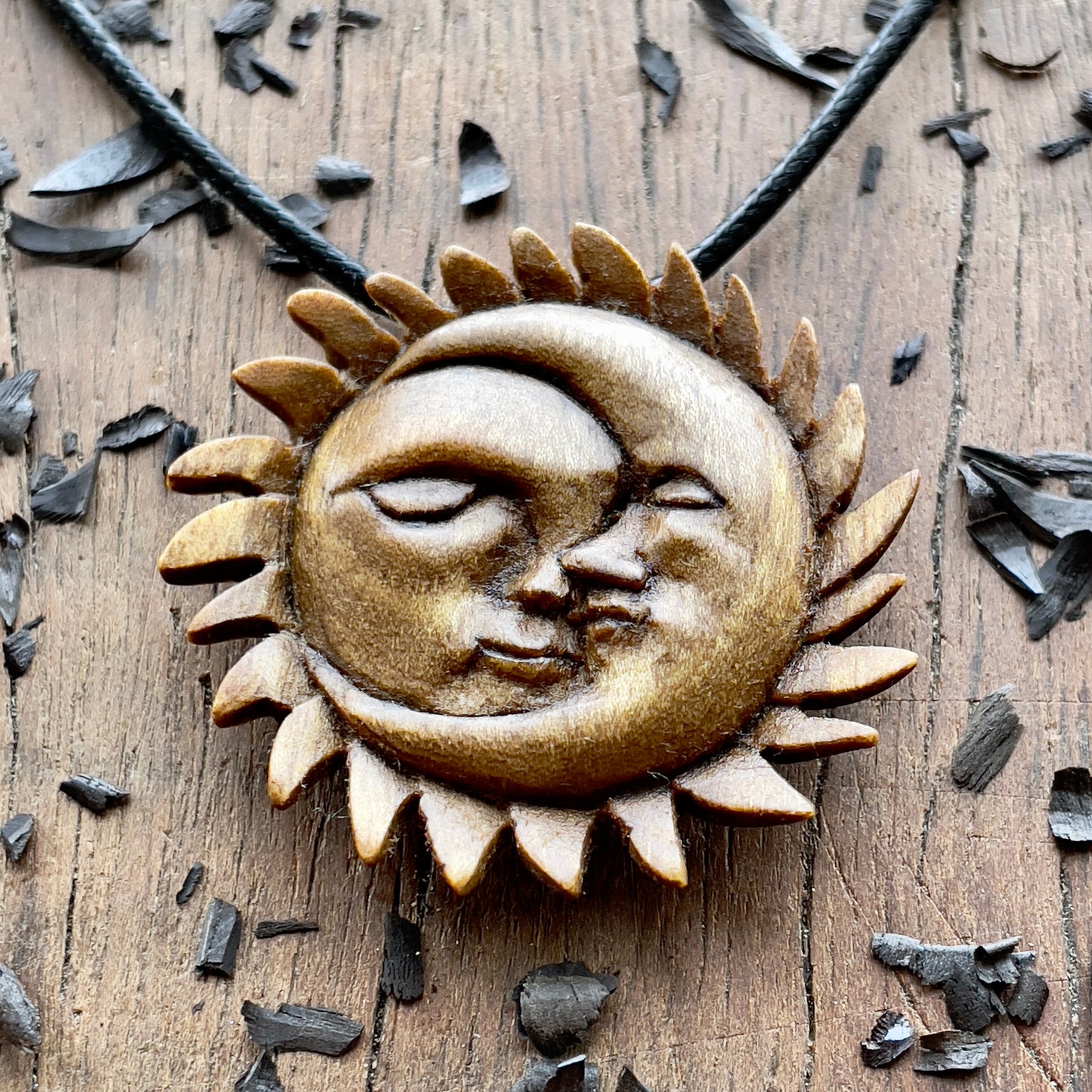 Sun Moon Faces Pendant