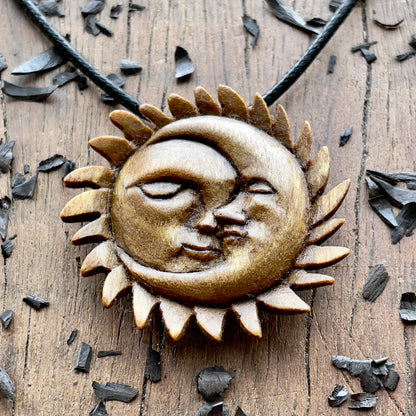 Sun Moon Faces Pendant