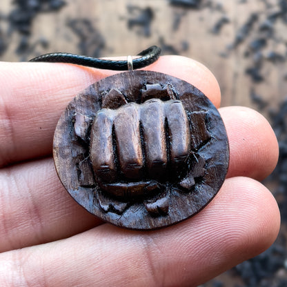 Punch Walnut Wood Pendant