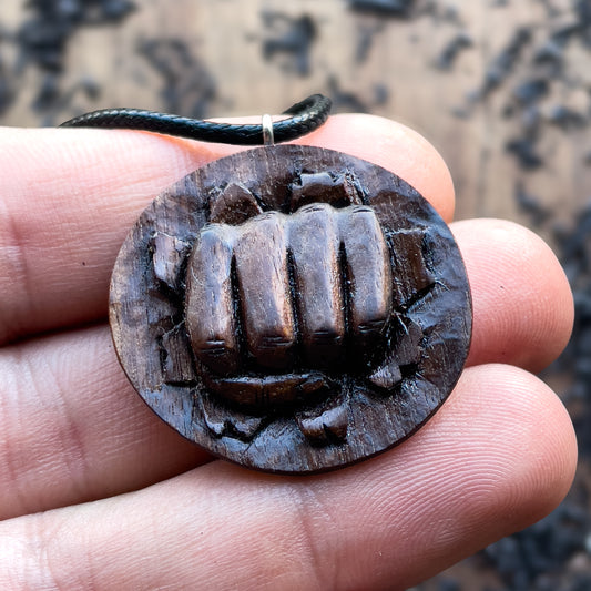 Punch Walnut Wood Pendant