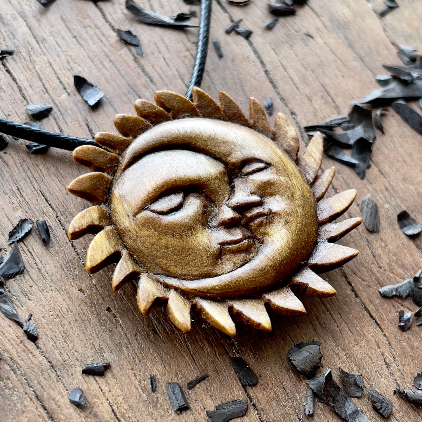 Sun Moon Faces Pendant
