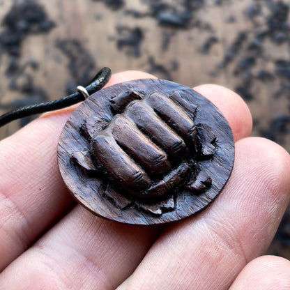 Punch Walnut Wood Pendant