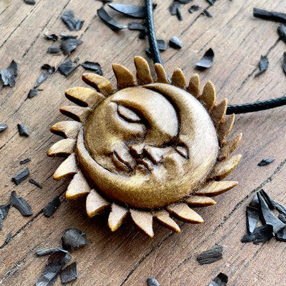 Sun Moon Faces Pendant