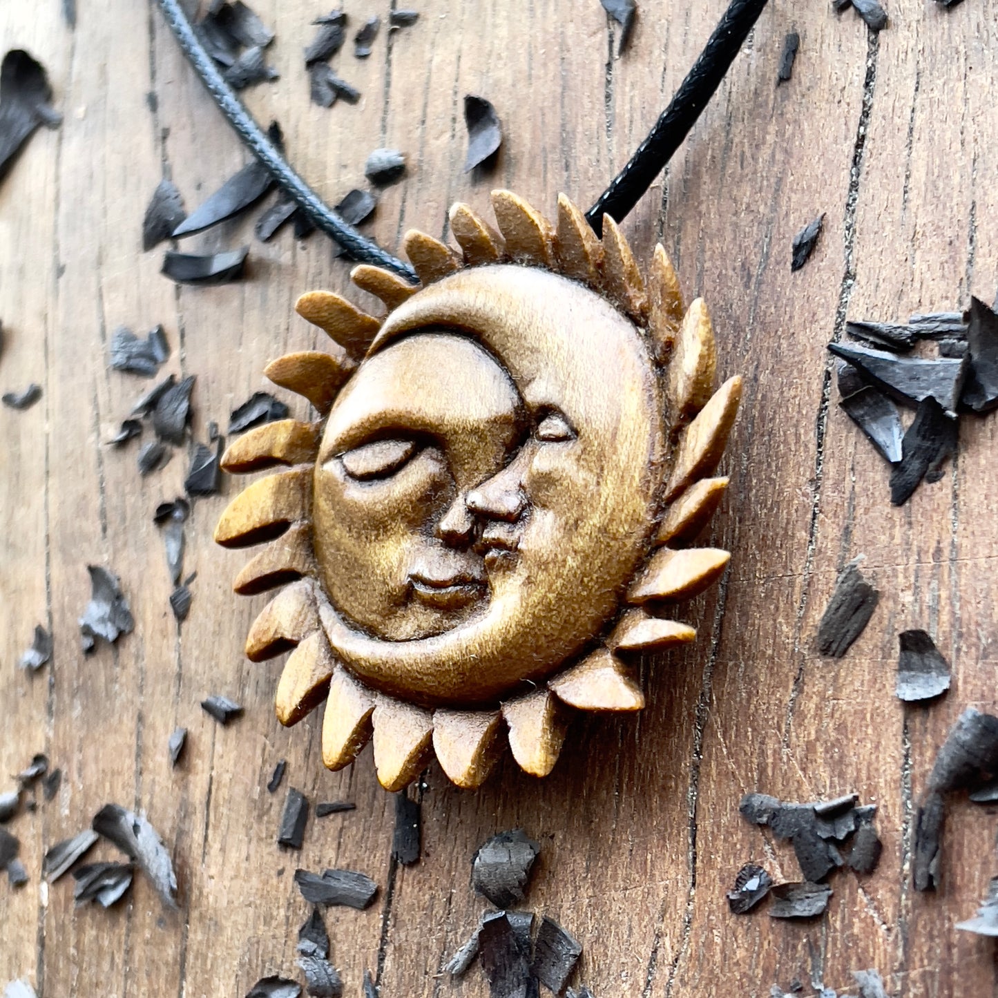 Sun Moon Faces Pendant