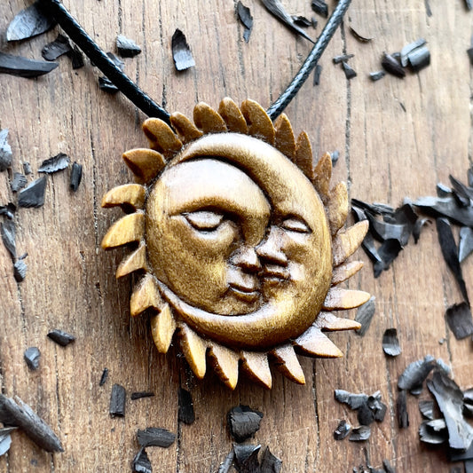 Sun Moon Faces Pendant