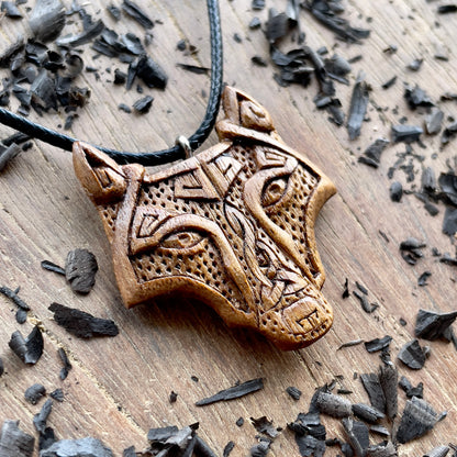 Fenrir Wolf Head Pendant