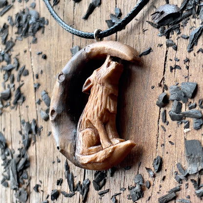 The Wolf And The Moon Pendant