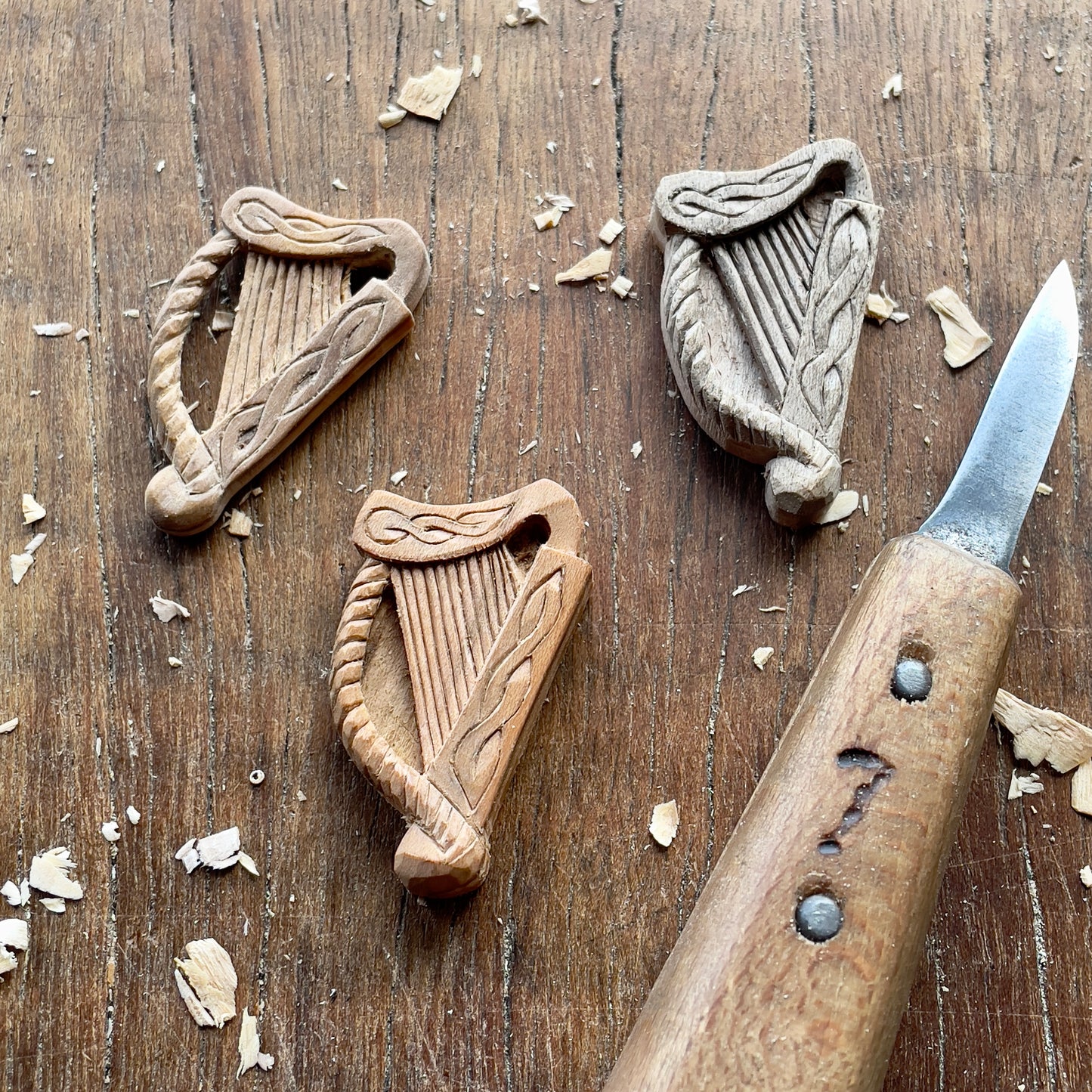 Celtic Harp Pendant