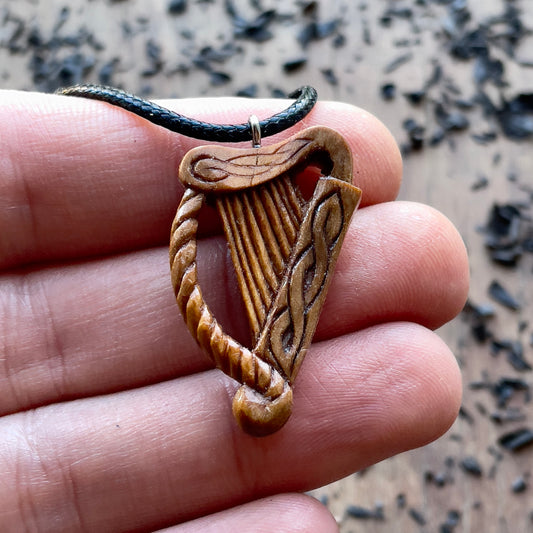Celtic Harp Pendant