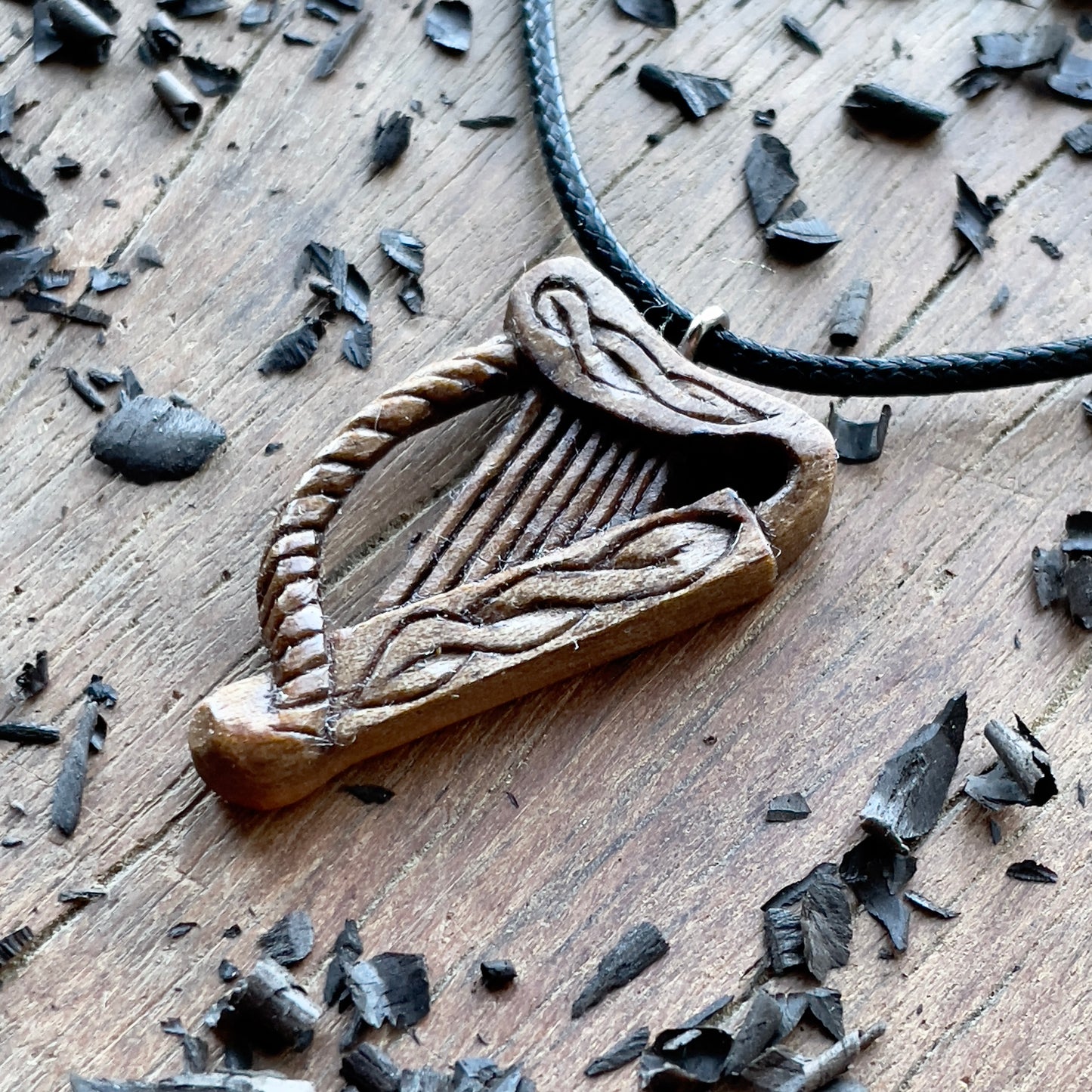 Celtic Harp Pendant