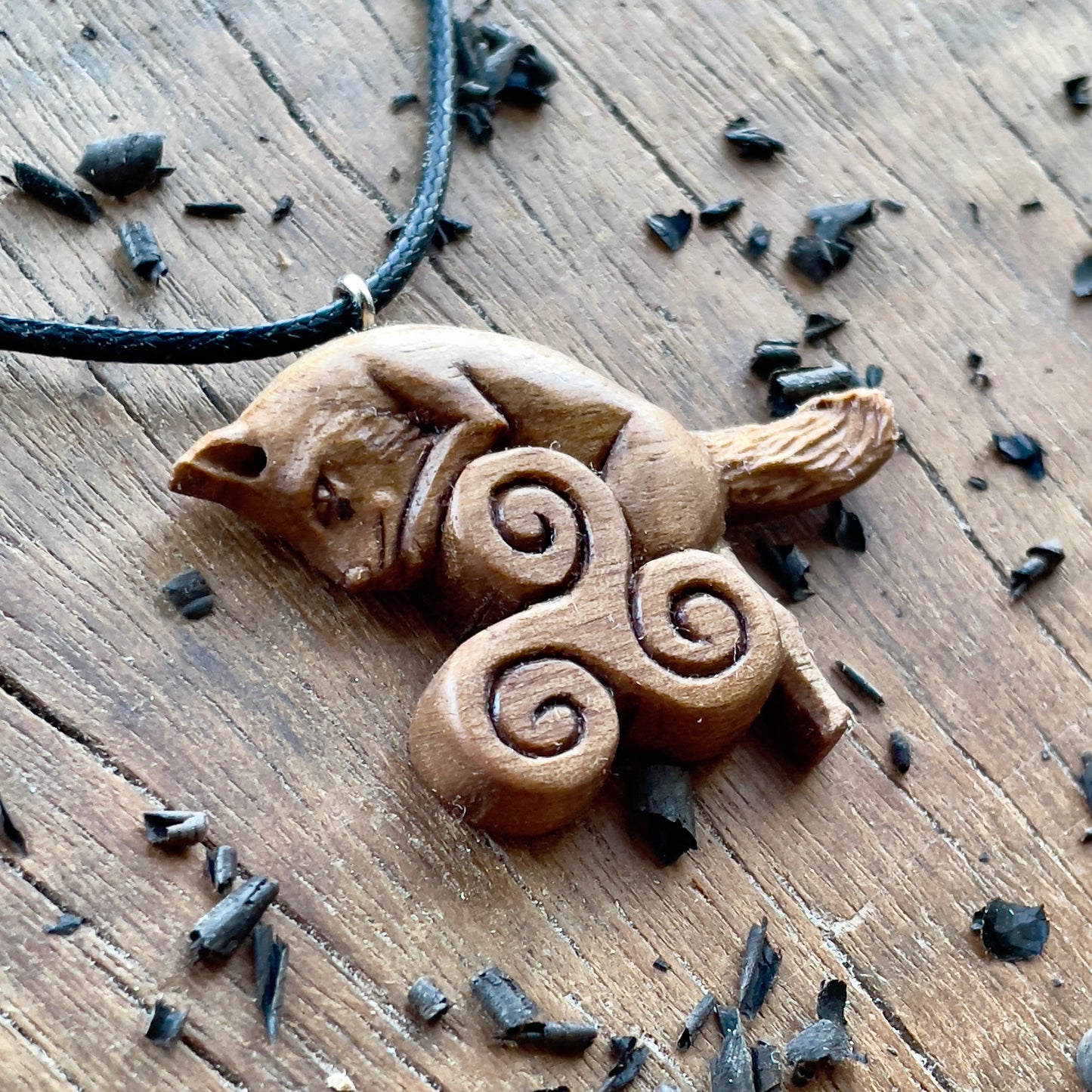Celtic Fox Pendant – Triskelion Design