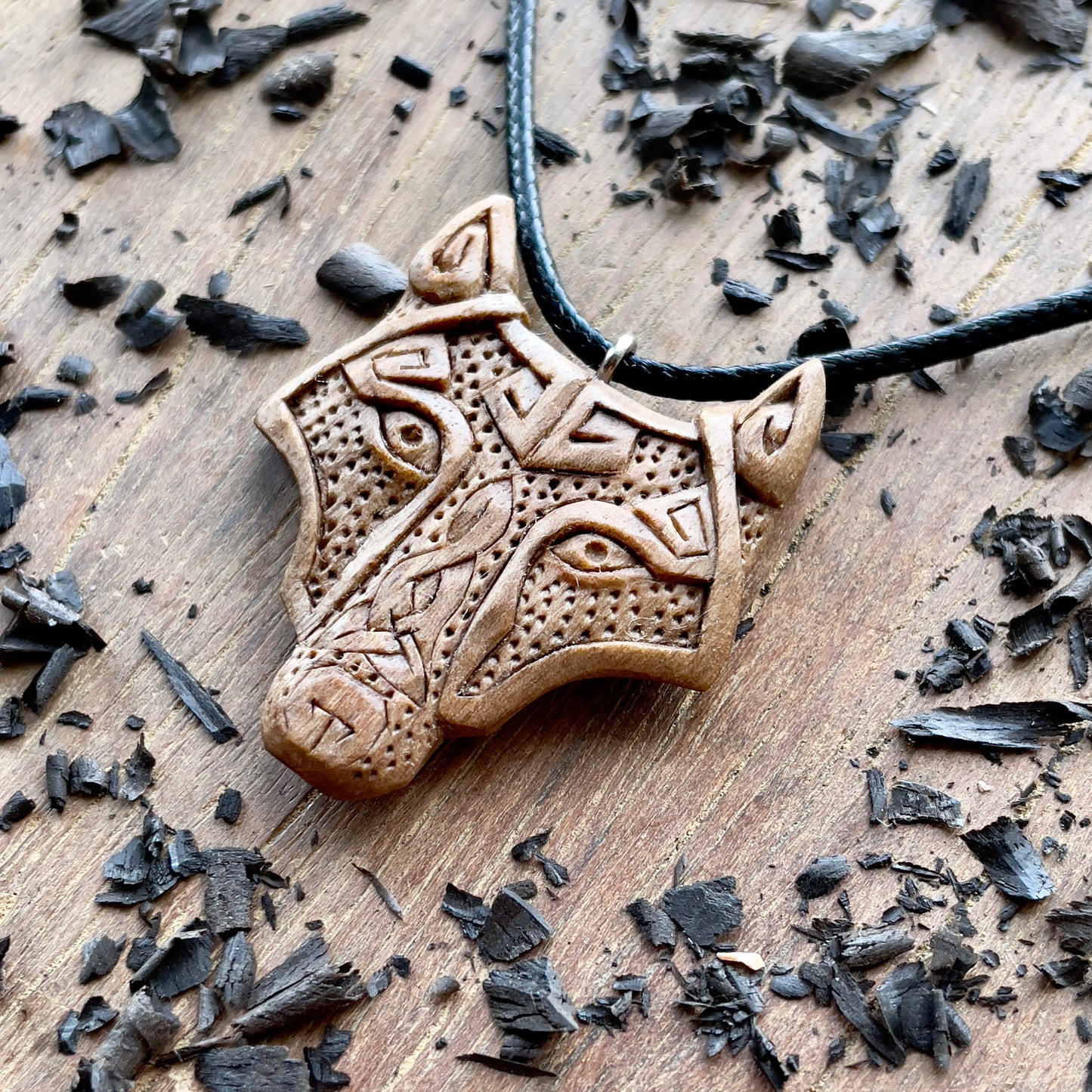 Fenrir Wolf Head Pendant