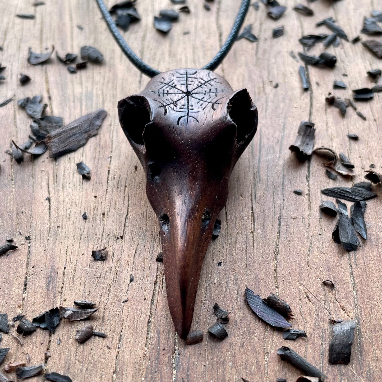 Raven Skull “Helm of Awe” Pendant