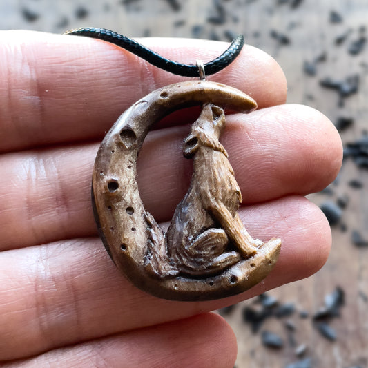 The Wolf And The Moon Pendant