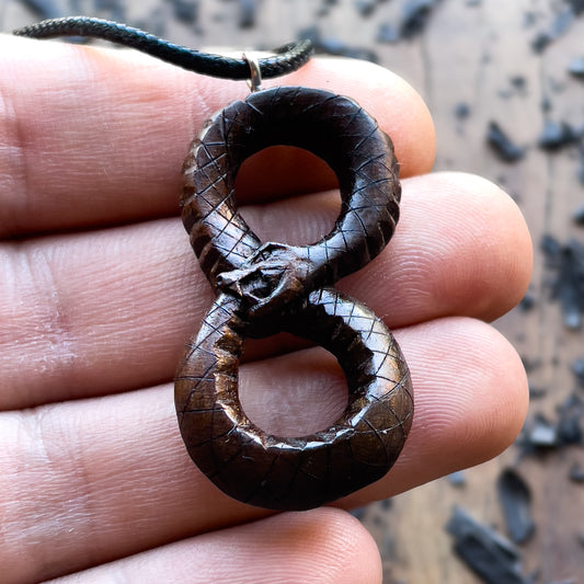 Serpent Ouroboros Pendant – Infinity Loop