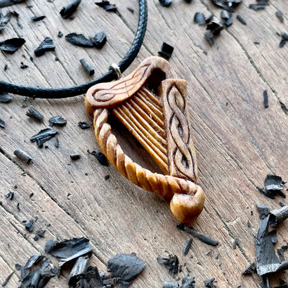 Celtic Harp Pendant