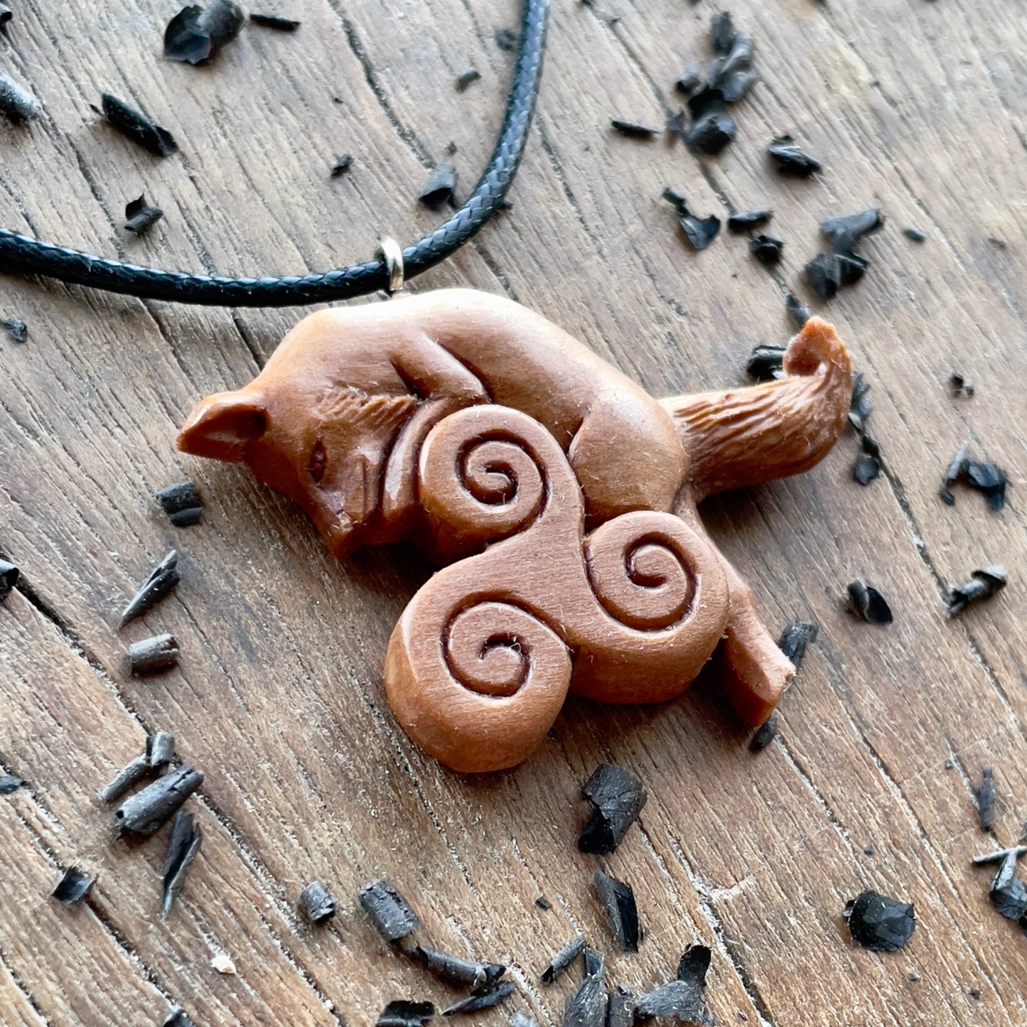 Celtic Fox Pendant – Triskelion Design