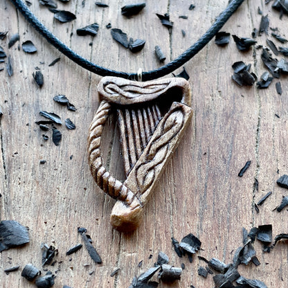 Celtic Harp Pendant